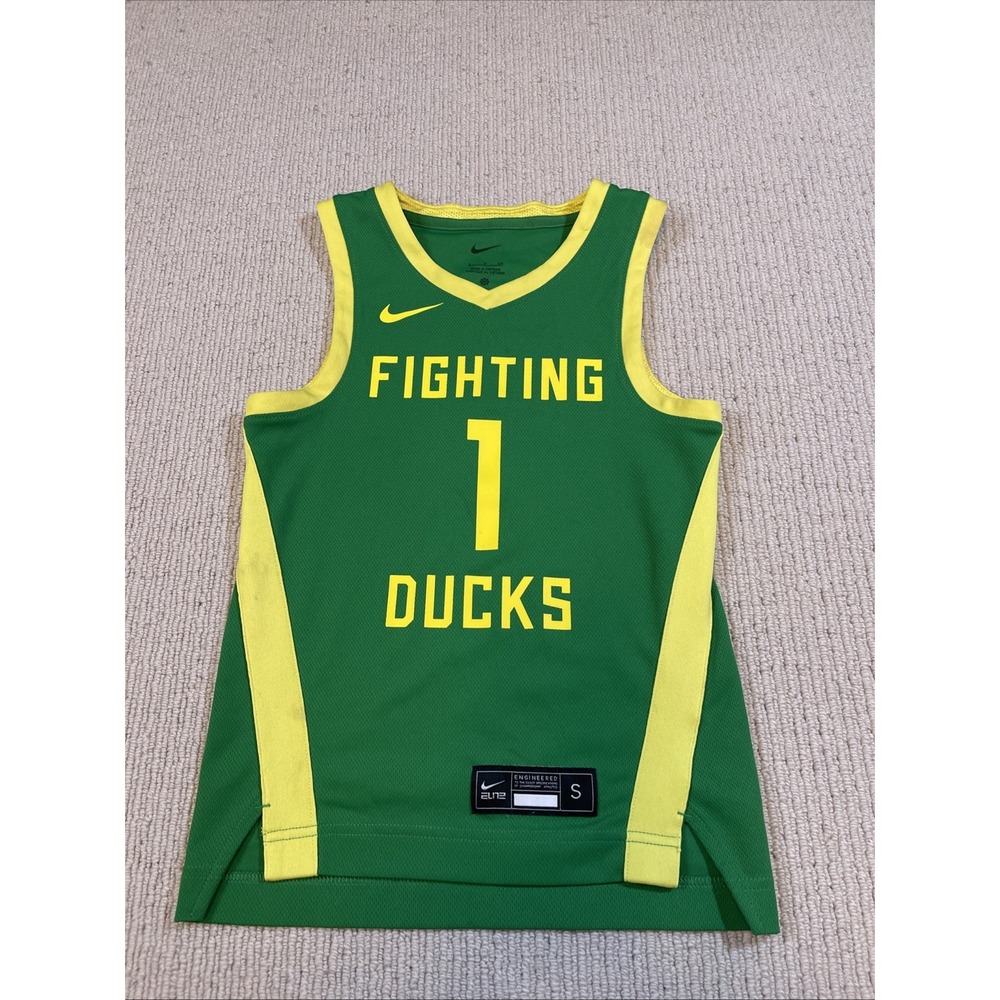 Nike Elite Youth Small Fighting Ducks Basketball Jersey #1 Oregon